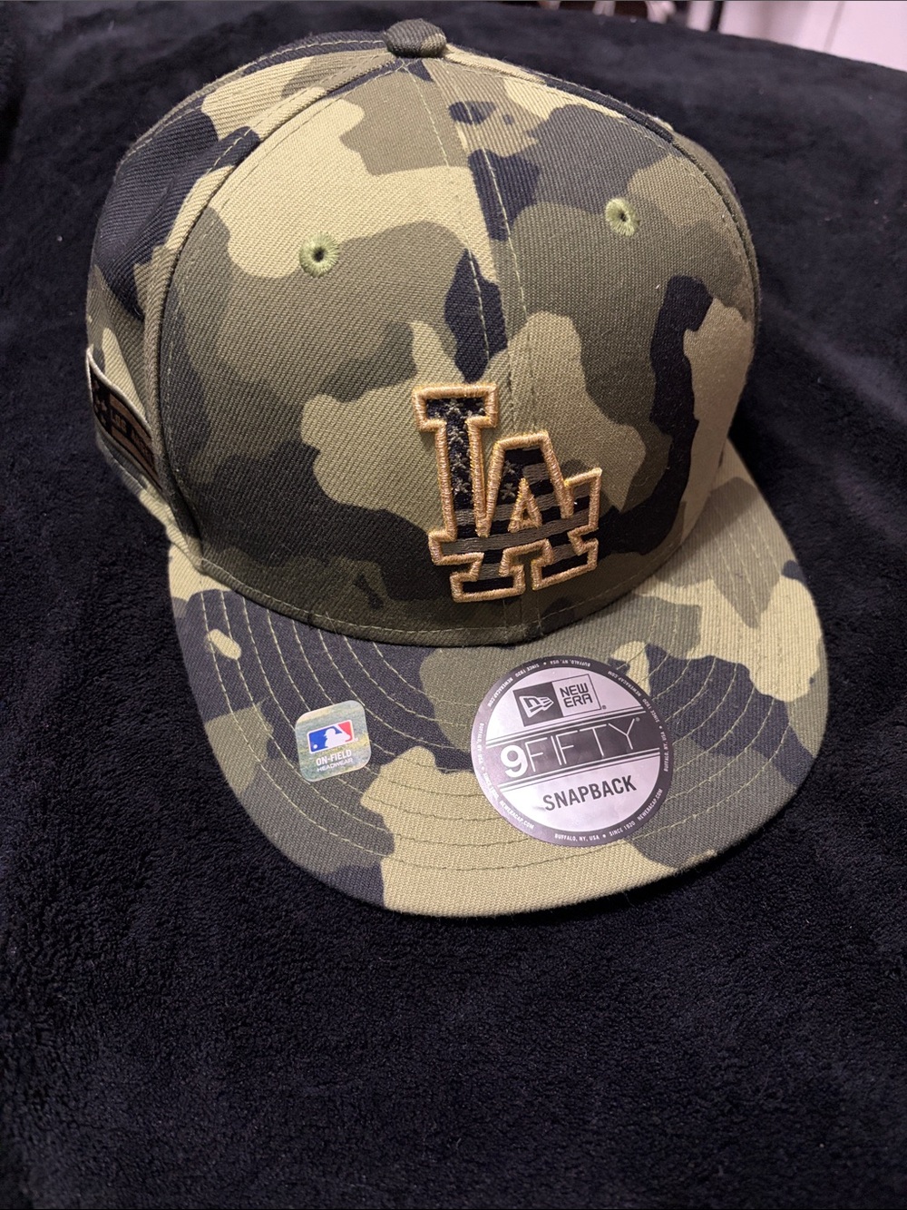 New Era LA Dodgers Camo Snapback Hat - Military